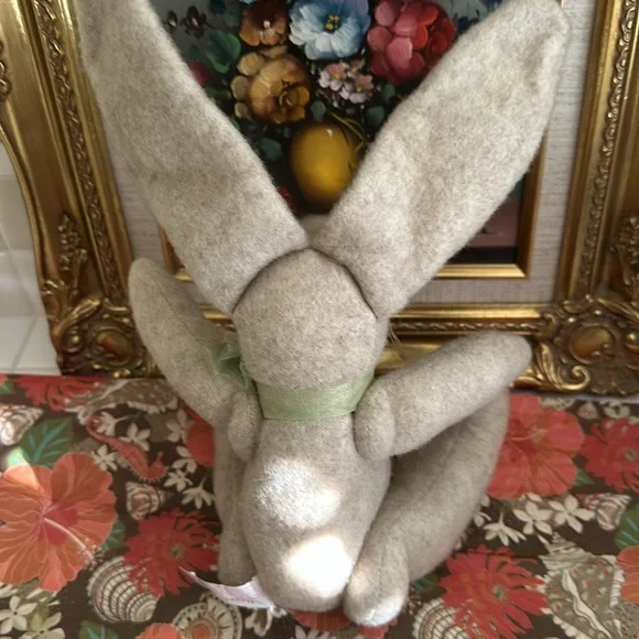 “Hazel” Russ the Judy Lynne Collection Plush Bunny Rabbit Green Bow 17”-Vintage - Picture 8 of 8